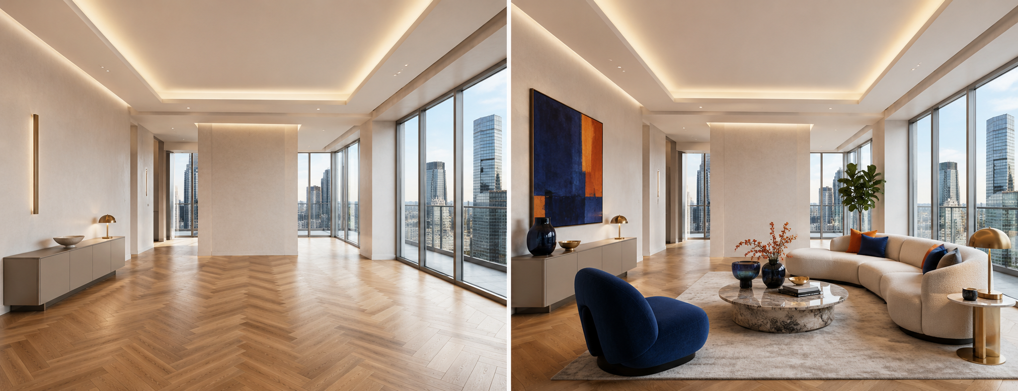 Home staging – City Invest Nieruchomości Home staging nowoczesnego apartamentu – przed i po home stagingu
